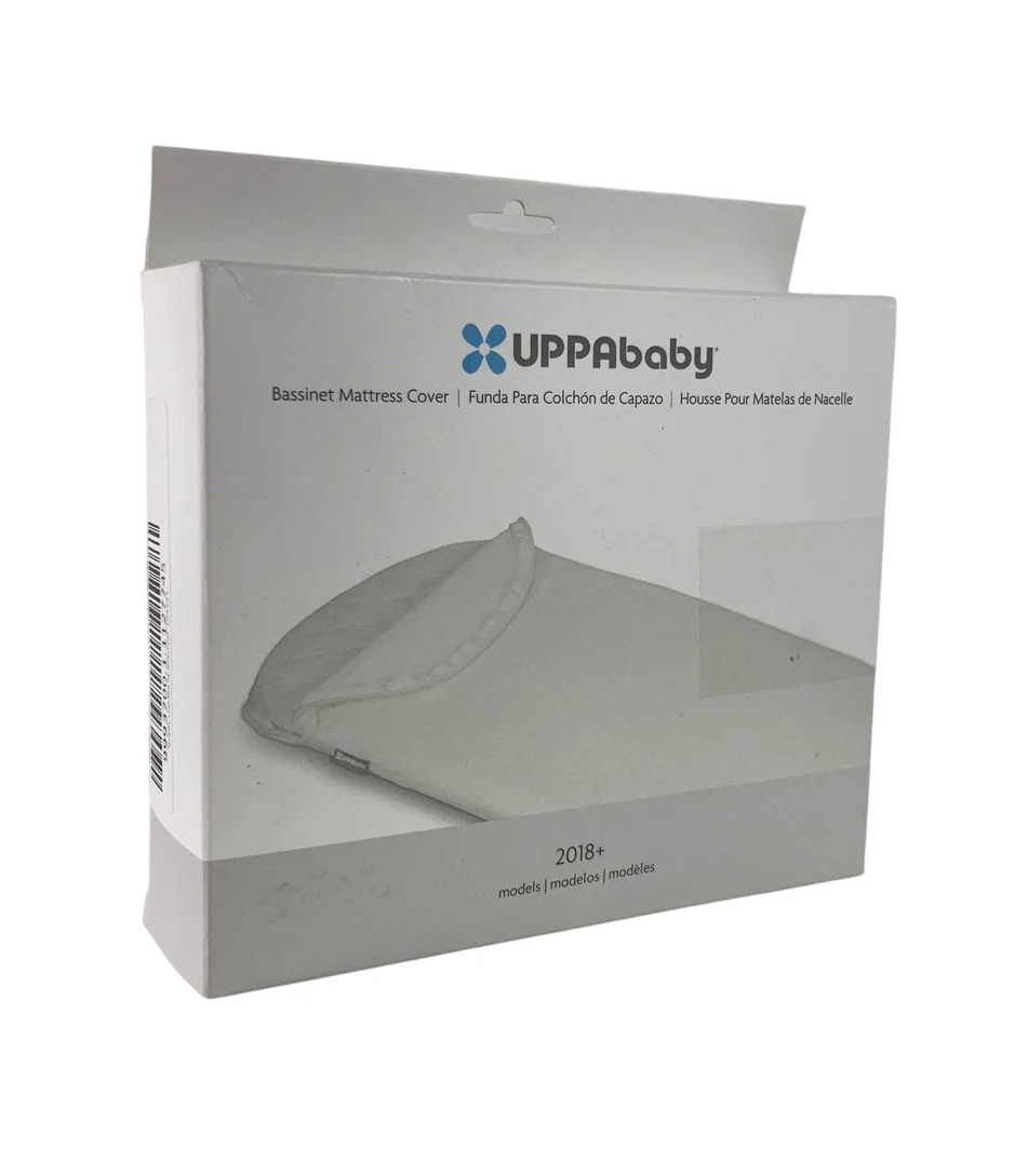 UPPAbaby Bassinet Mattress Cover, White, 2018+ - Image 2