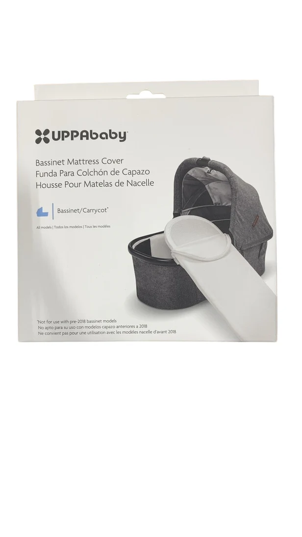 UPPAbaby Bassinet Mattress Cover, White, 2018+ - Image 3