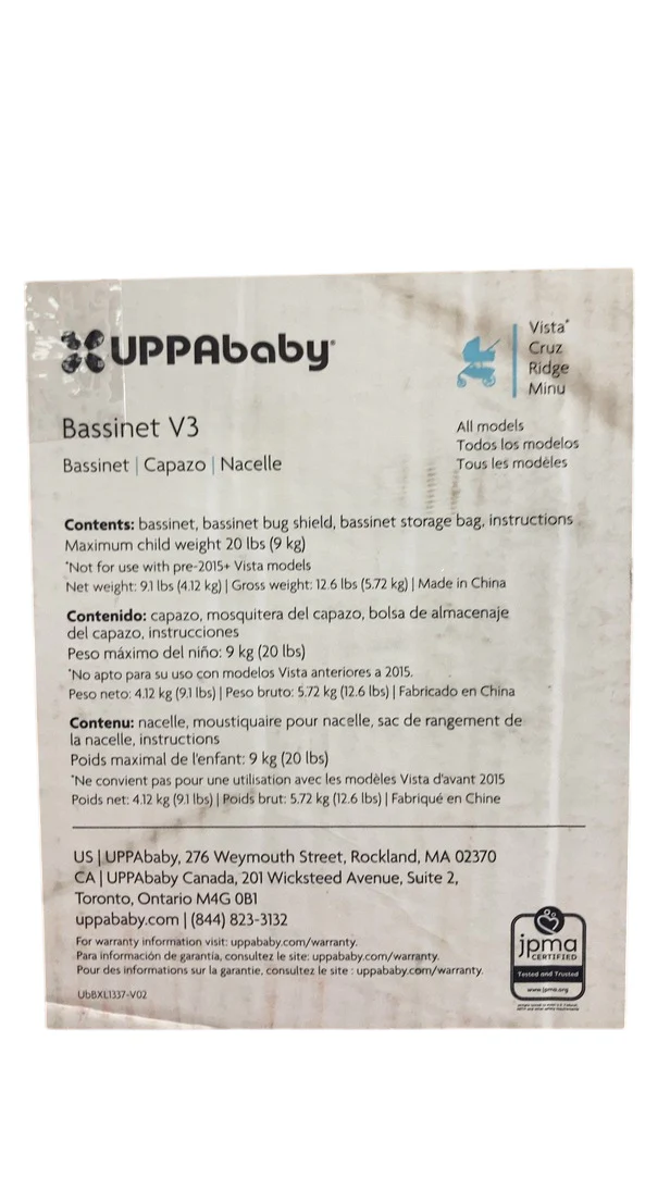 UPPAbaby Bassinet V3, Kenzi (Mystic Aqua) - Image 4