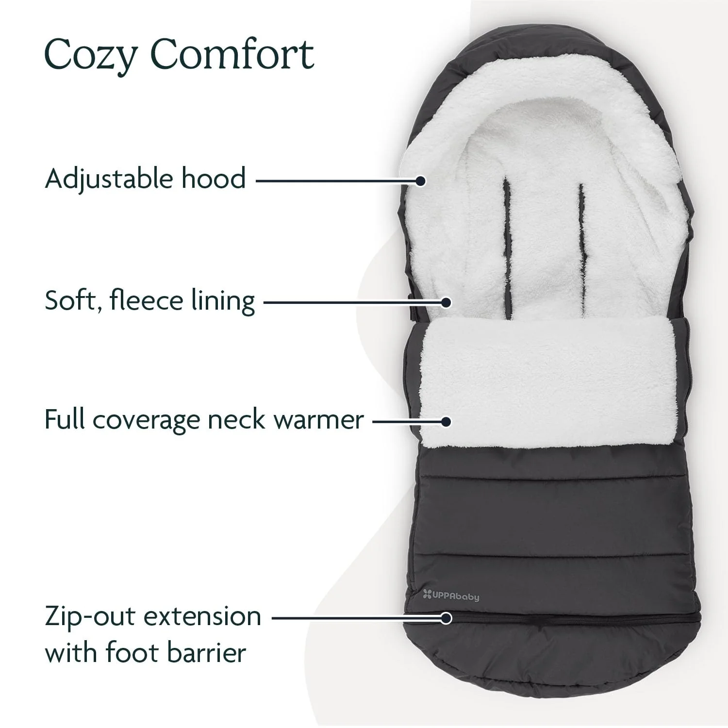 UPPAbaby Cozy Ganoosh, Jake (Charcoal) - Image 2
