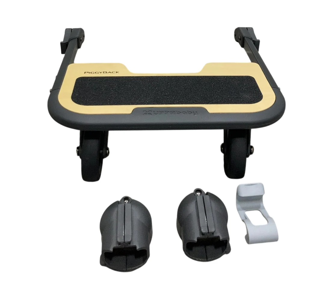 UPPAbaby CRUZ PiggyBack Ride-Along Board (Pre-2020), Natural Wood/Black