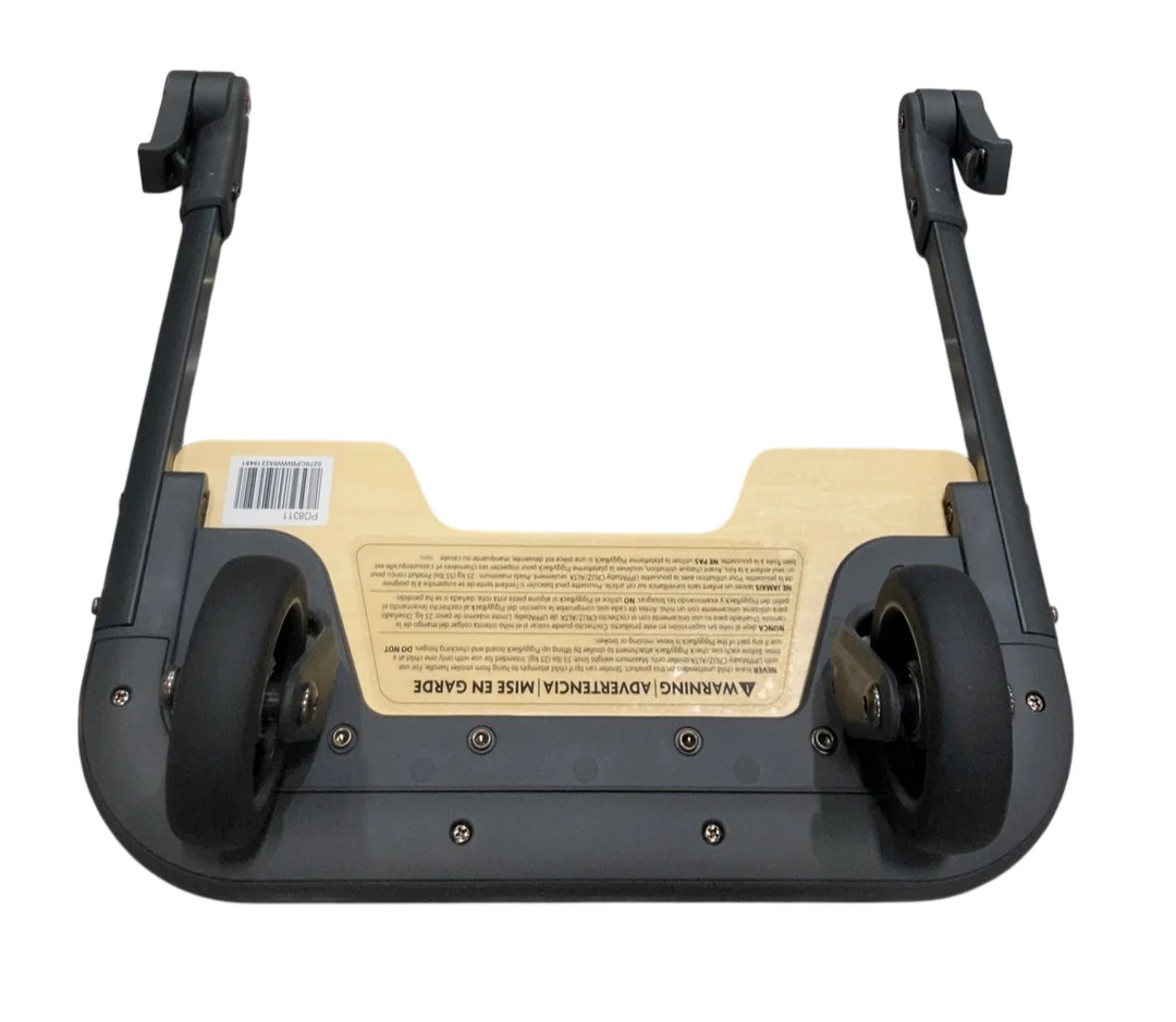 UPPAbaby CRUZ PiggyBack Ride-Along Board (Pre-2020), Natural Wood/Black - Image 2