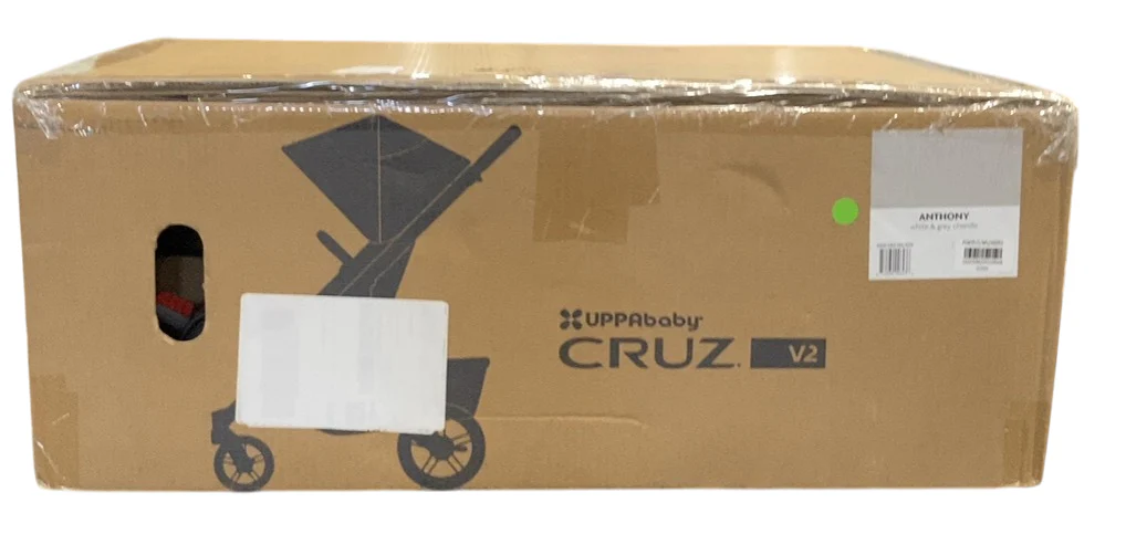 UPPAbaby CRUZ V2 Stroller, Anthony (White and Grey Chenille), 2024 - Image 4
