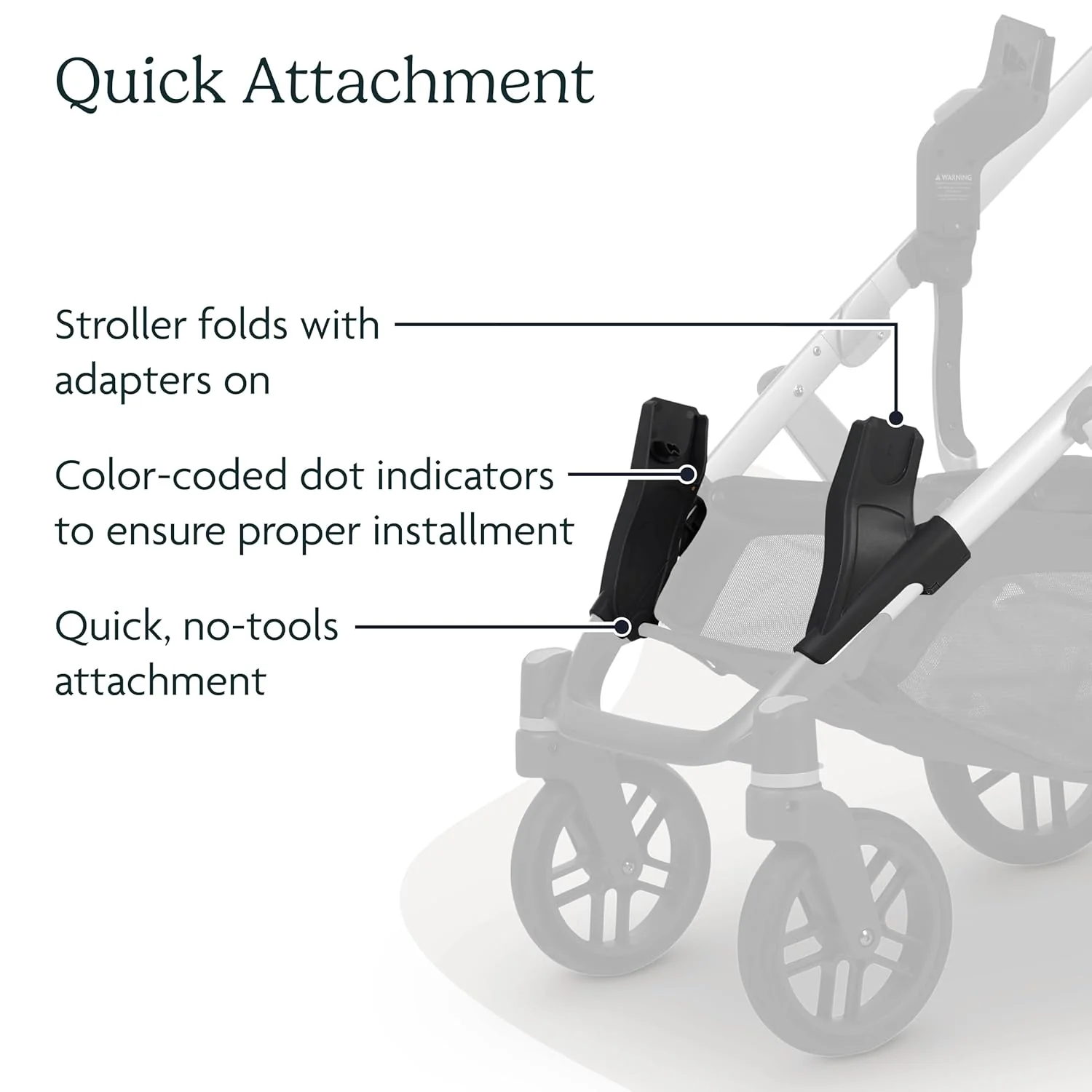 UPPAbaby Lower Car Seat Adapters for Maxi-Cosi/Nuna/Cybex/Britax, Black - Image 2