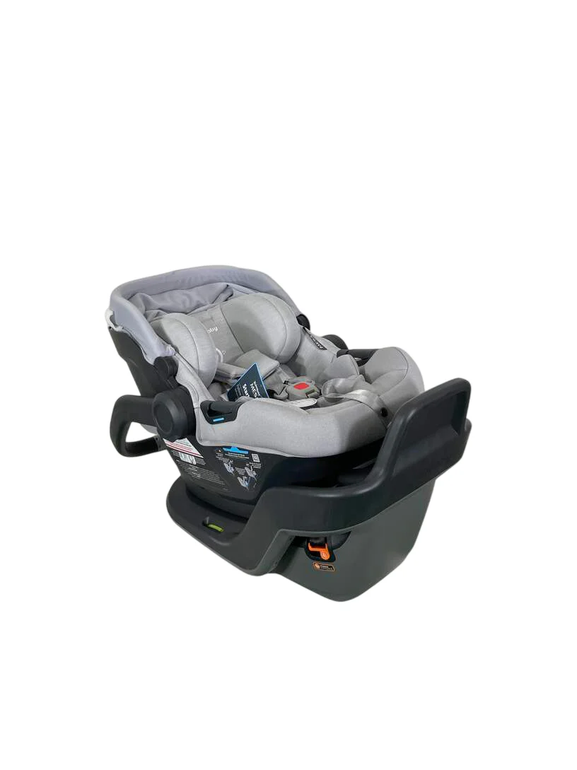 UPPAbaby MESA MAX Infant Car Seat and Base, 2022, Anthony (White+Grey Chenille) - Image 2