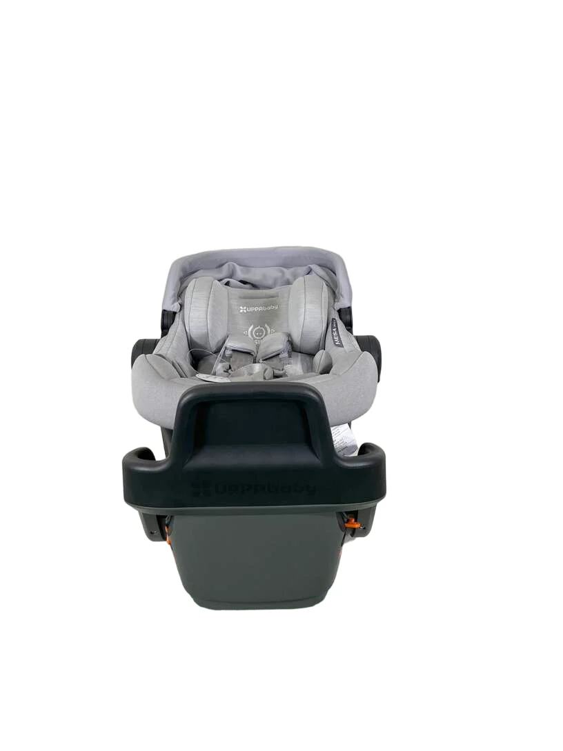 UPPAbaby MESA MAX Infant Car Seat and Base, 2022, Anthony (White+Grey Chenille) - Image 4