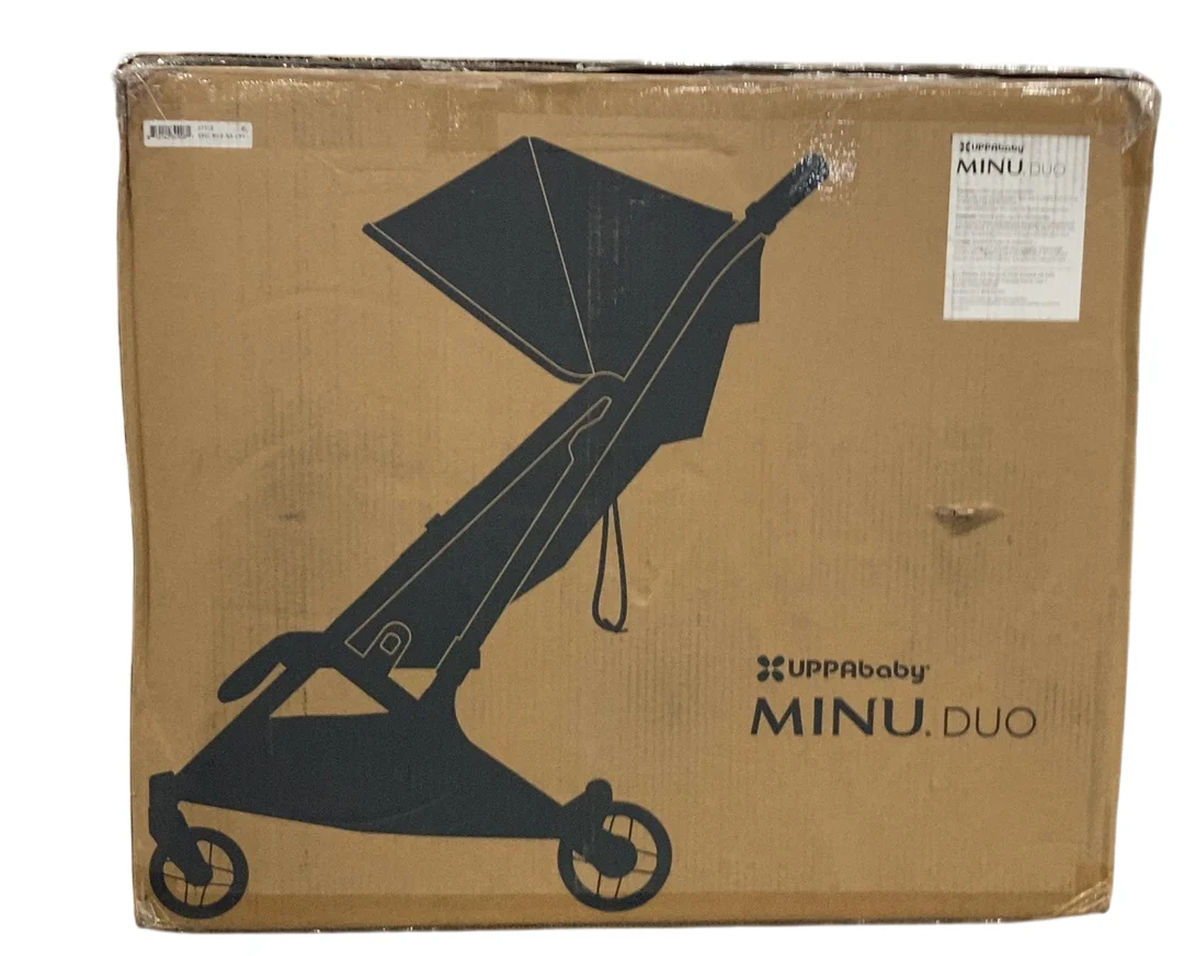 UPPAbaby Minu Duo Stroller, 2024, Greyson(Charcoal Mélange/Carbon Frame/Saddle Leather) - Image 5