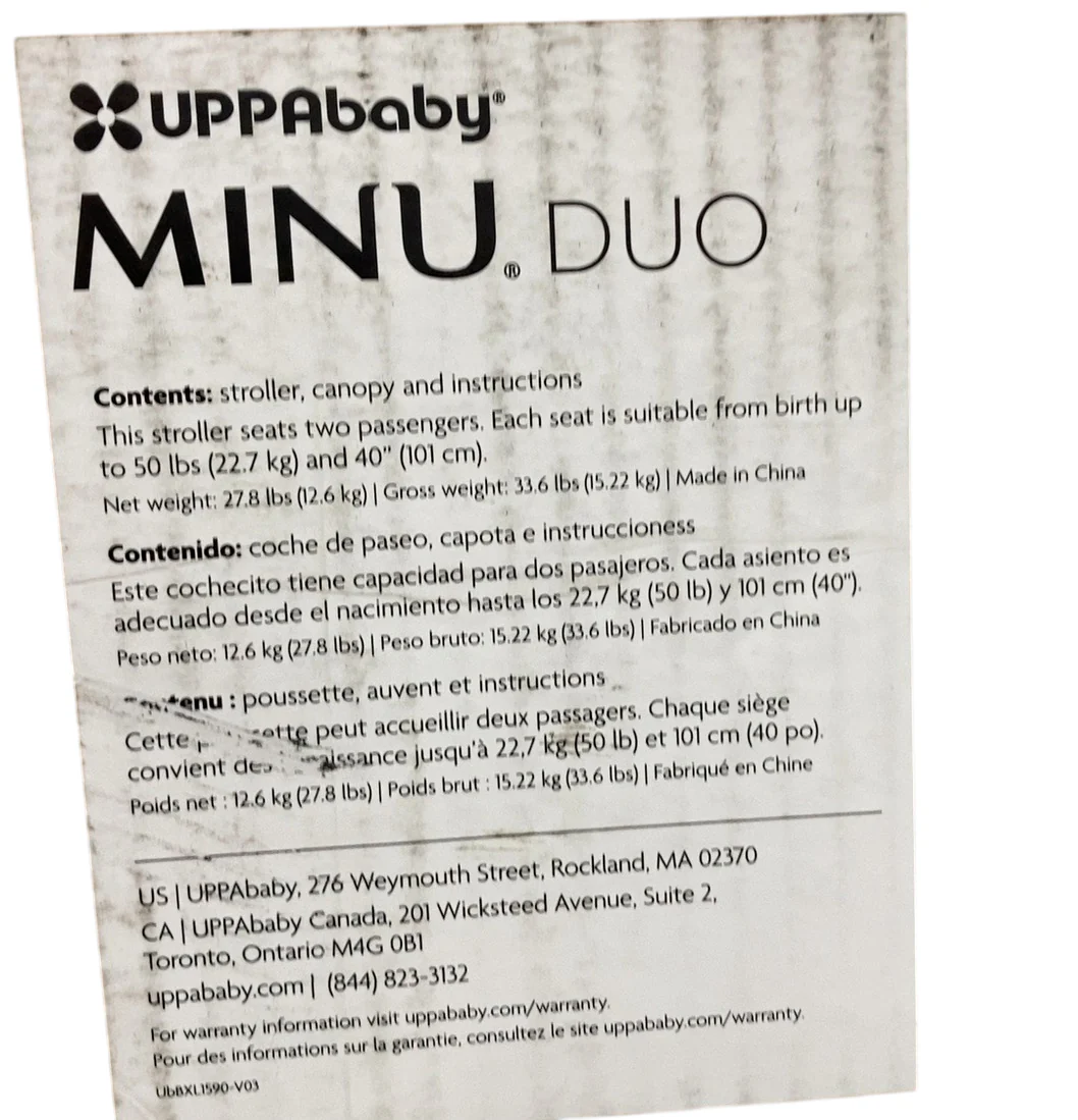 UPPAbaby Minu Duo Stroller, 2024, Greyson(Charcoal Mélange/Carbon Frame/Saddle Leather) - Image 6