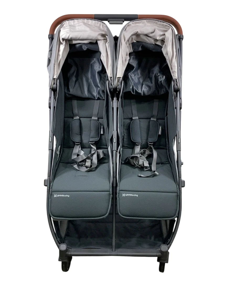 UPPAbaby Minu Duo Stroller, 2024, Greyson(Charcoal Mélange/Carbon Frame/Saddle Leather) - Image 5