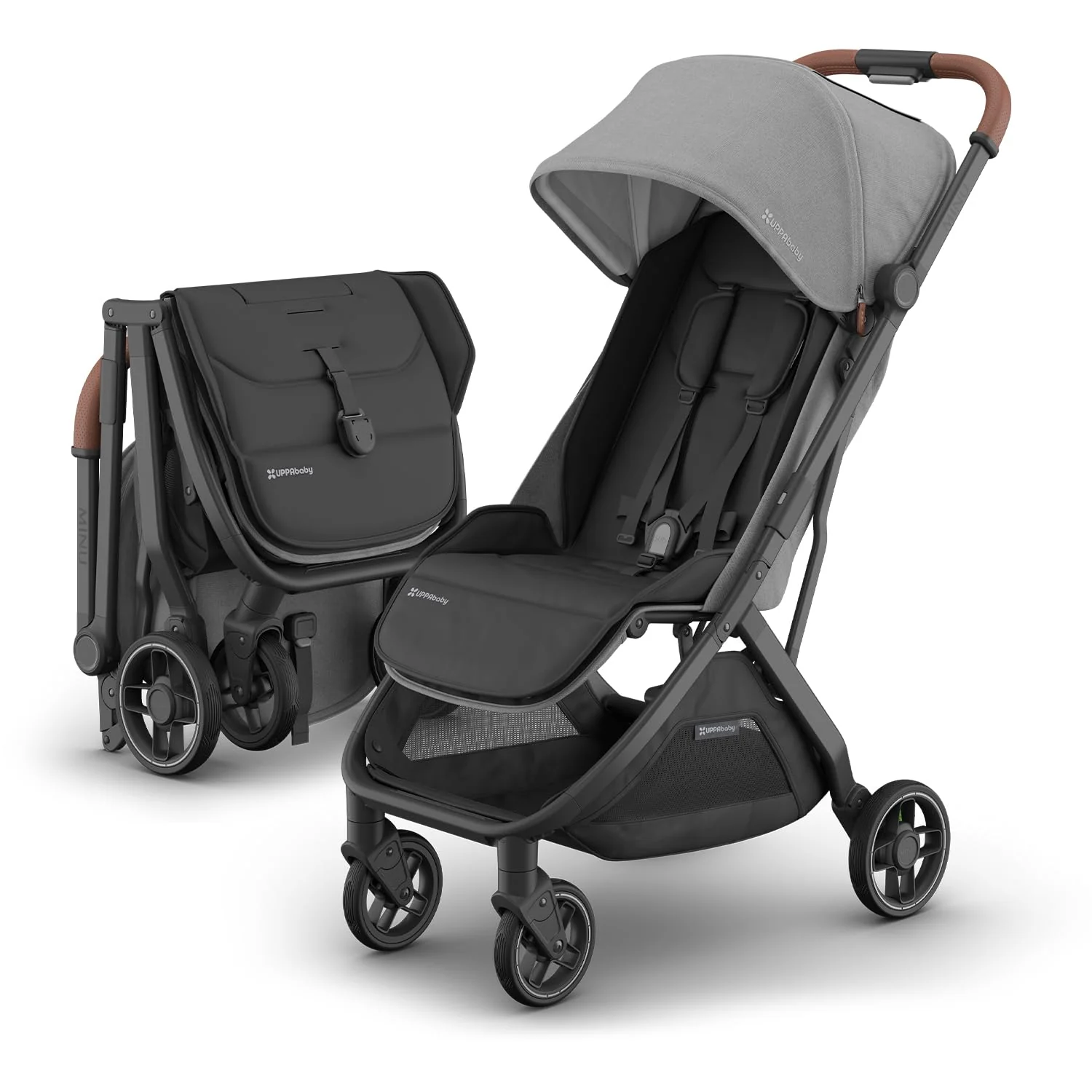 UPPAbaby MINU V3 Stroller, 2025, Greyson (Charcoal Melange)