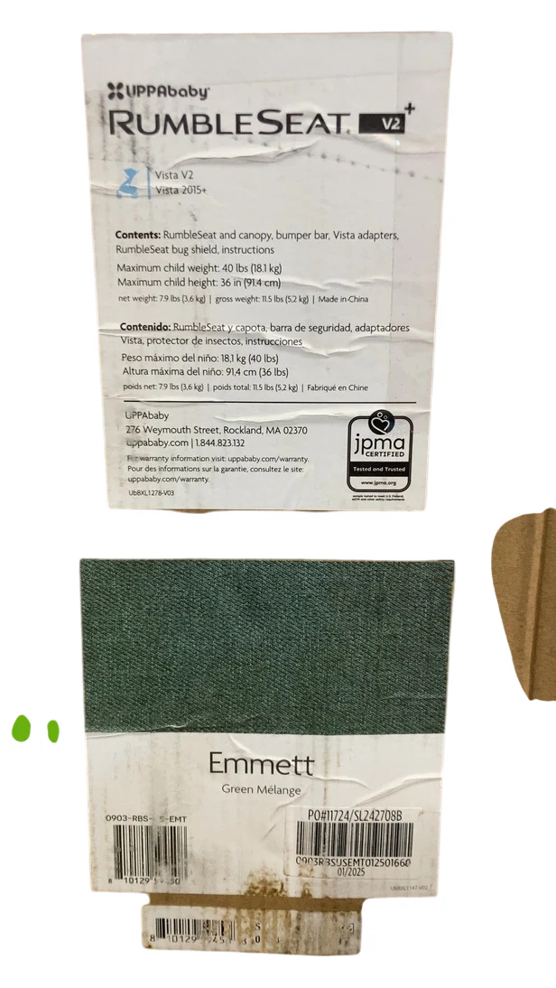 UPPAbaby Rumbleseat V2+, Emmett (Green Melange) - Image 6