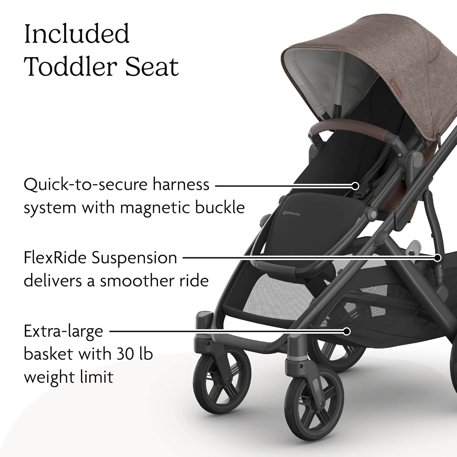UPPAbaby Vista V3 Stroller, 2025, Owen (Mocha Melange) - Image 2