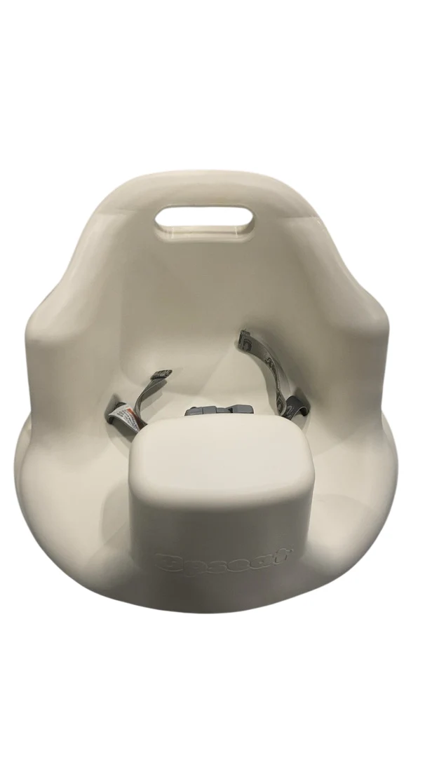 Upseat Baby Floor & Booster Seat with Tray, Coconut (White) - Image 2