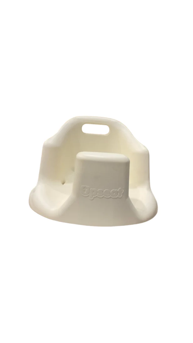 Upseat Baby Floor & Booster Seat with Tray, Coconut (White) - Image 3