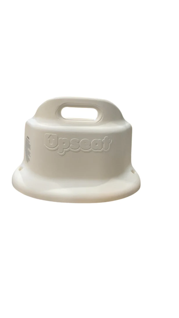 Upseat Baby Floor & Booster Seat with Tray, Coconut (White) - Image 5