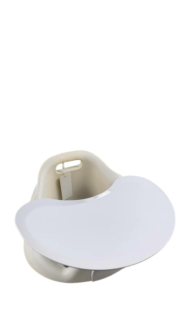Upseat Baby Floor & Booster Seat with Tray, Coconut (White)