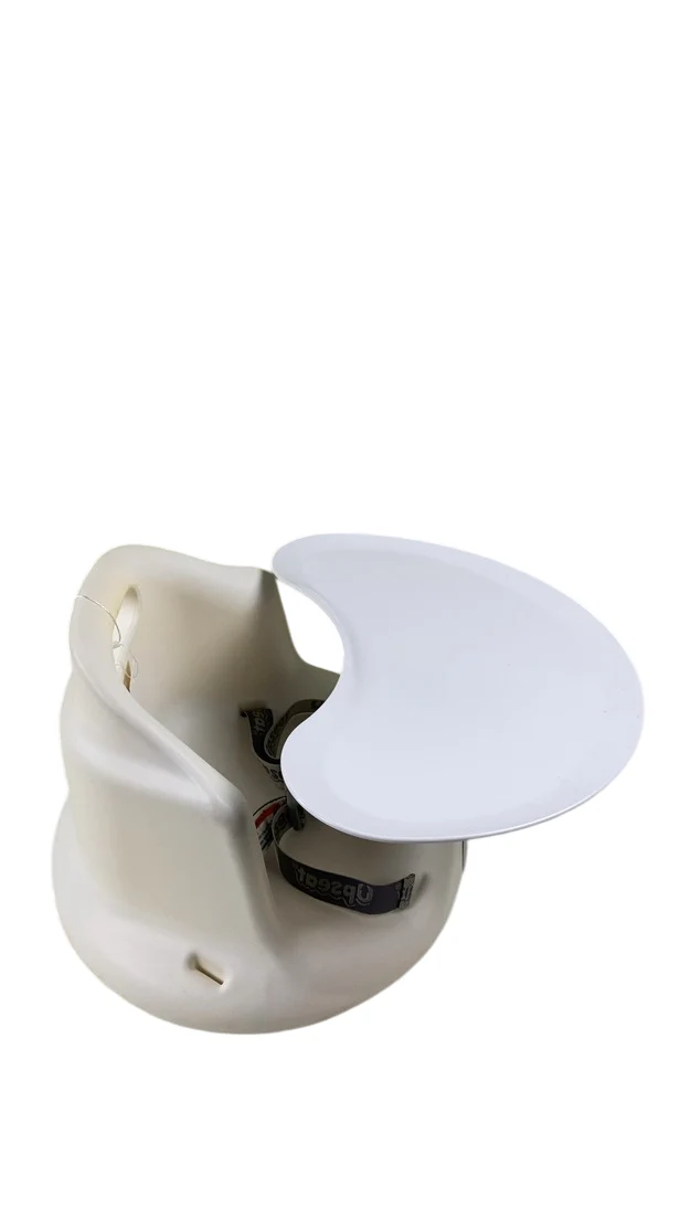 Upseat Baby Floor & Booster Seat with Tray, Coconut (White) - Image 2