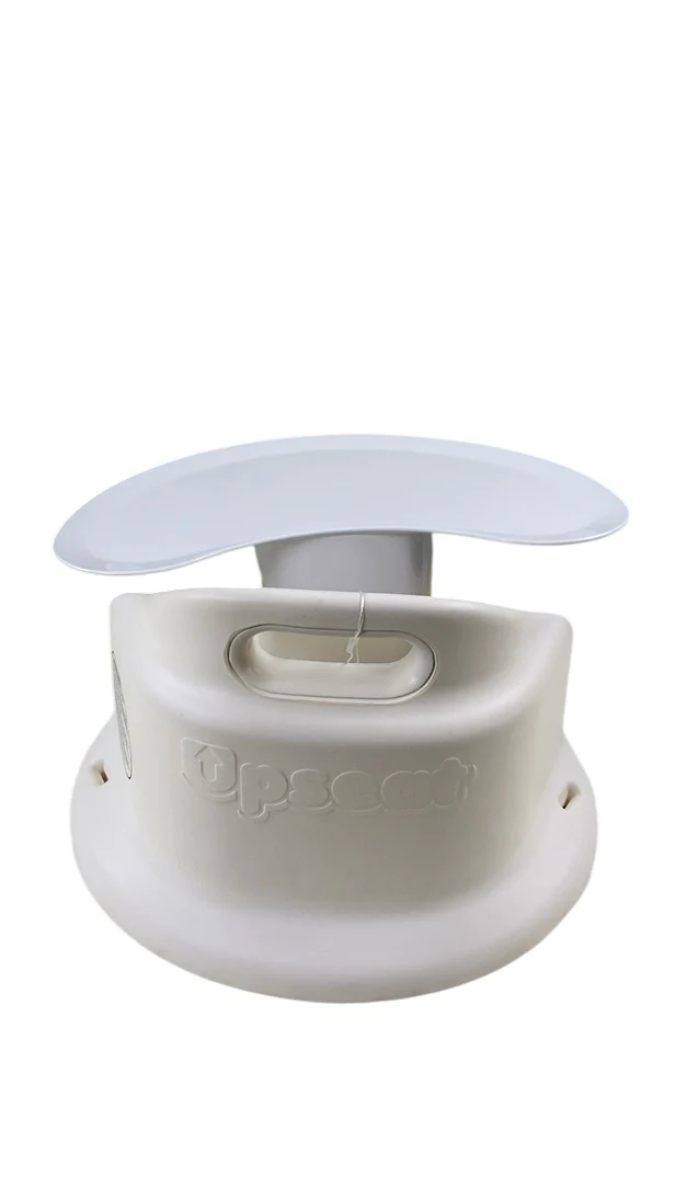 Upseat Baby Floor & Booster Seat with Tray, Coconut (White) - Image 3