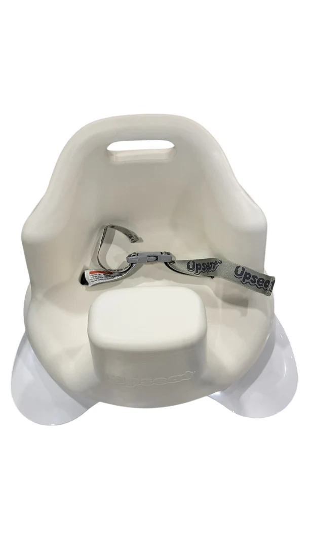 Upseat Baby Floor & Booster Seat with Tray, Coconut (White)