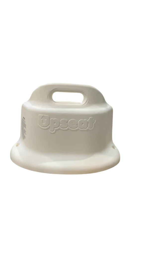 Upseat Baby Floor & Booster Seat with Tray, Coconut (White) - Image 6