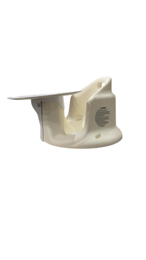Upseat Baby Floor & Booster Seat with Tray, Coconut (White) - Image 2