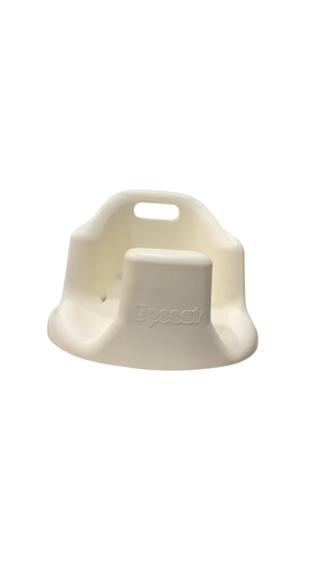Upseat Baby Floor & Booster Seat with Tray, Coconut (White) - Image 3