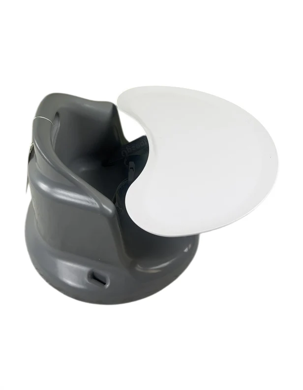 Upseat Baby Floor & Booster Seat with Tray, Grey - Image 2