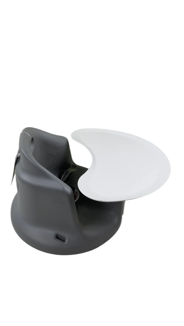 Upseat Baby Floor & Booster Seat with Tray, Grey - Image 2