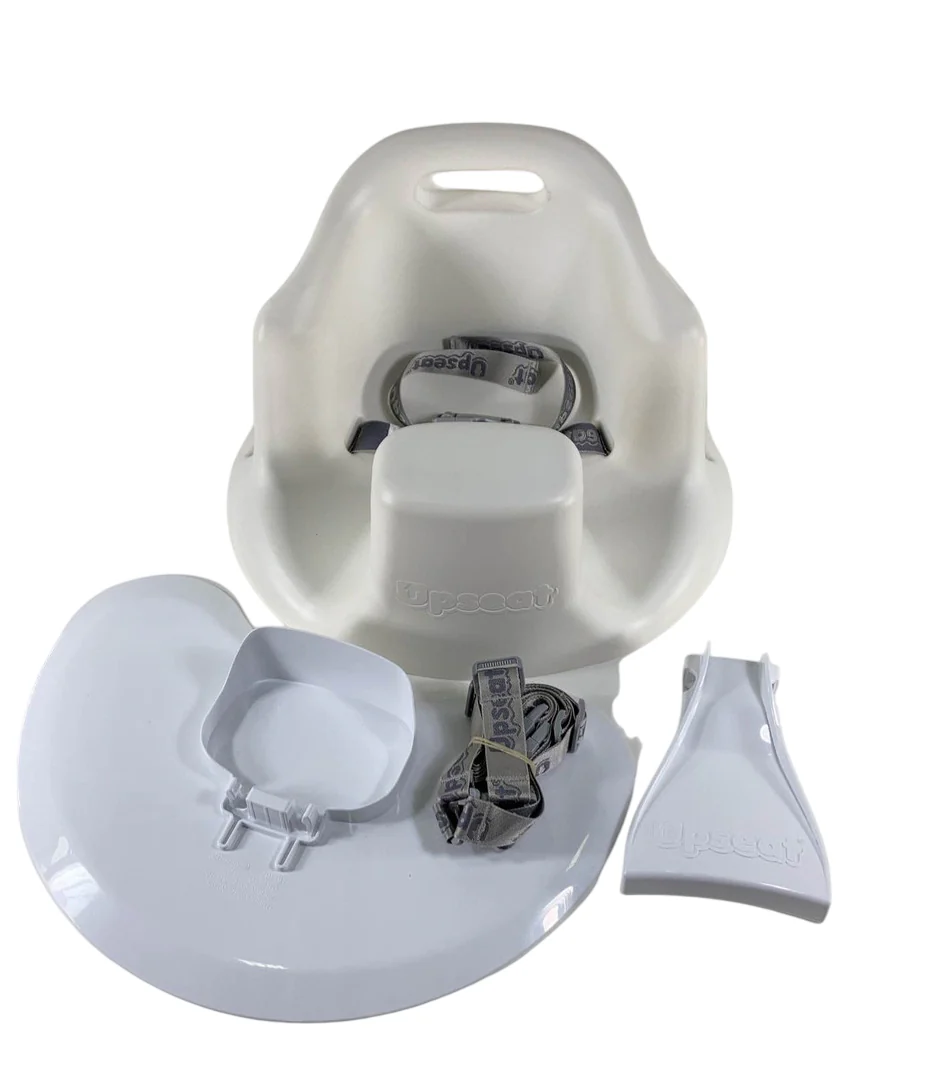 Upseat Baby Floor & Booster Seat with Tray, Coconut - Image 2