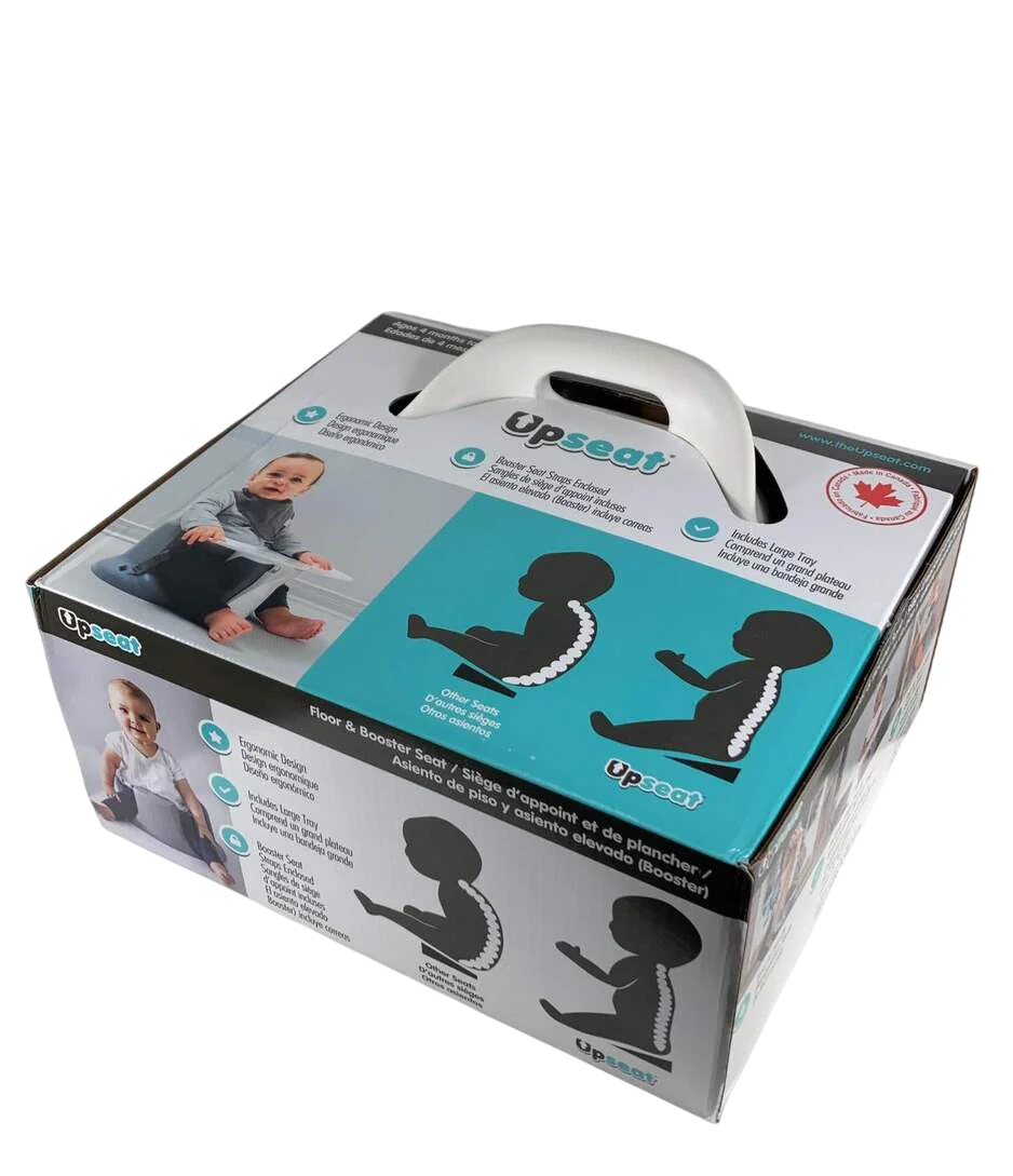 Upseat Baby Floor & Booster Seat with Tray, Coconut - Image 3