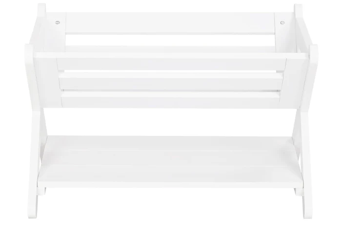 Utex Kids Bookshelf with Caddy, White