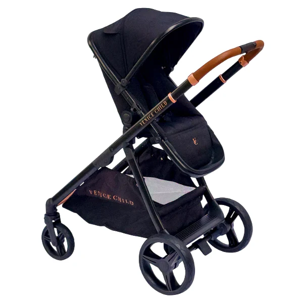 Venice Child Ventura Single to Double Sit-And-Stand Stroller, 2022, Midnight Black - Image 2