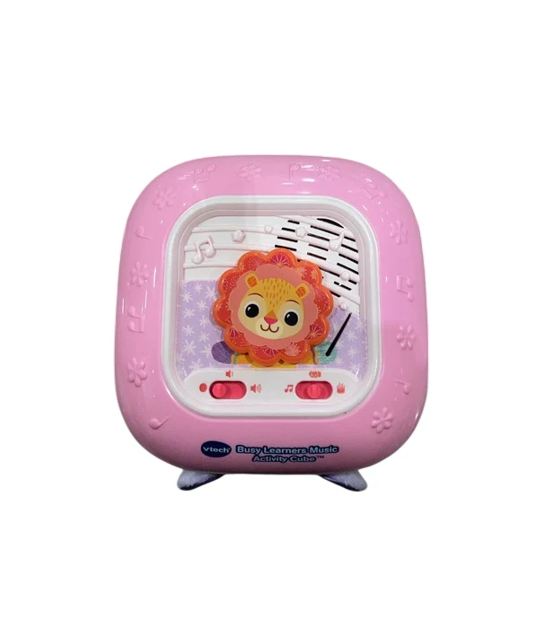 VTech Baby Busy Learners Music Activity Cube, Pink - Image 3