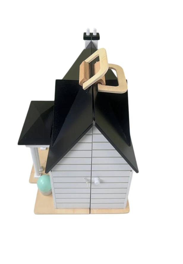 Wonder and Wise Home Sweet Home Dollhouse, Black/white - Image 5