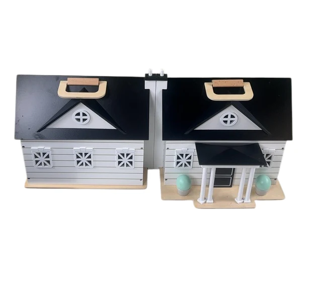 Wonder and Wise Home Sweet Home Dollhouse, Black/white - Image 7
