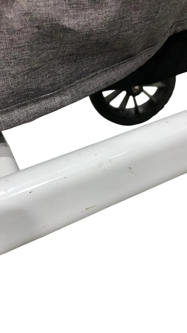 Wonderfold W4 Luxe Quad Stroller Wagon, 2021, Charcoal Grey with White Frame - Image 5