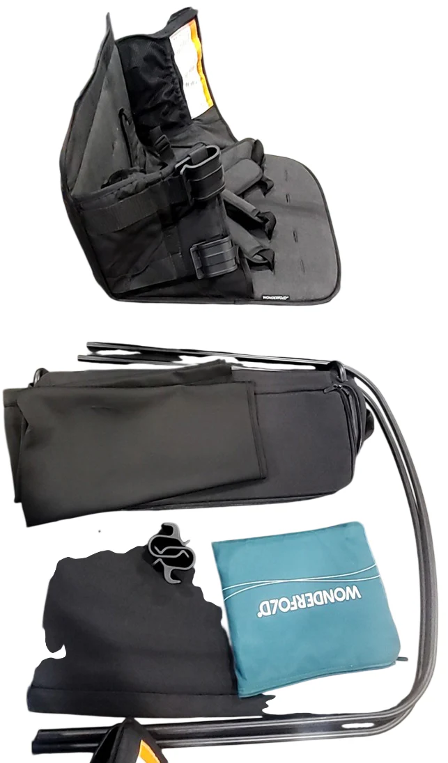 Wonderfold W4 Luxe Quad Stroller Wagon, 2024, Volcanic Black - Image 7