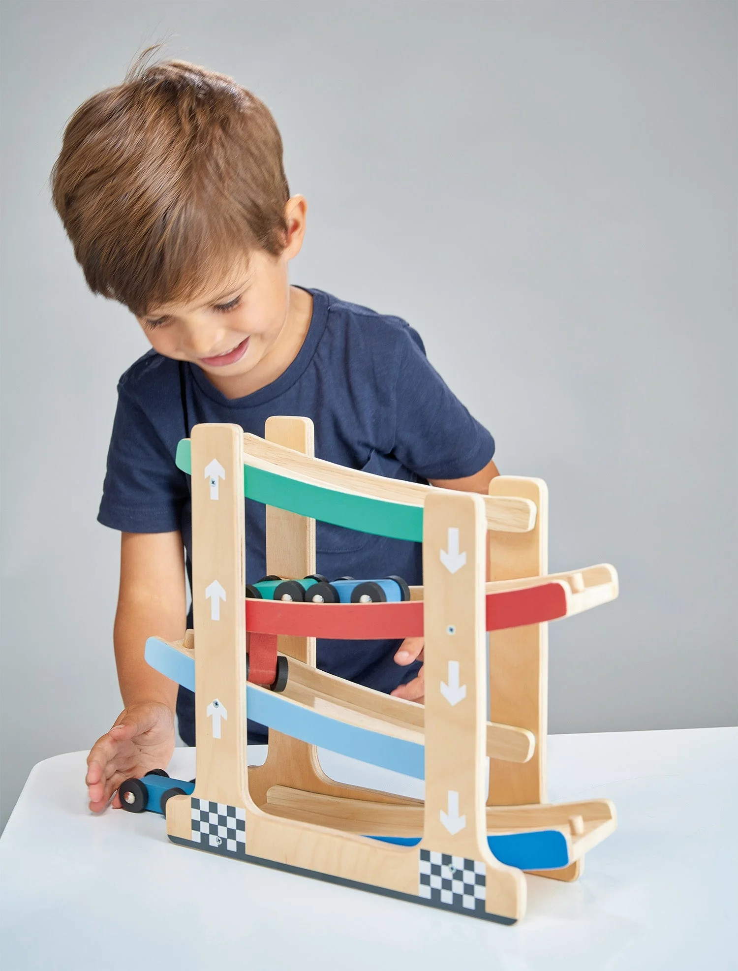 Mentari Wooden Ramp Racer Toy - Image 3