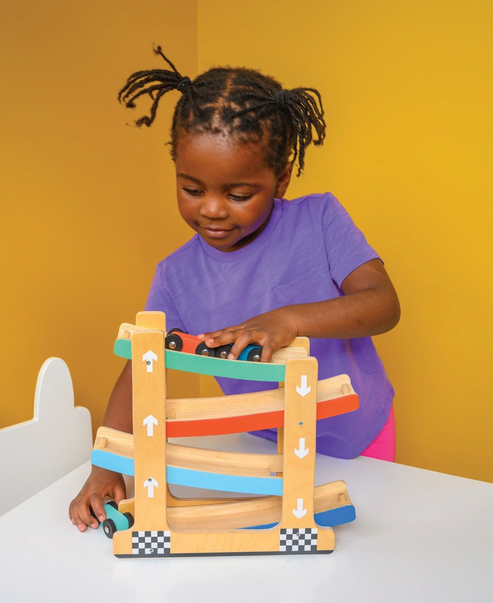 Mentari Wooden Ramp Racer Toy - Image 4
