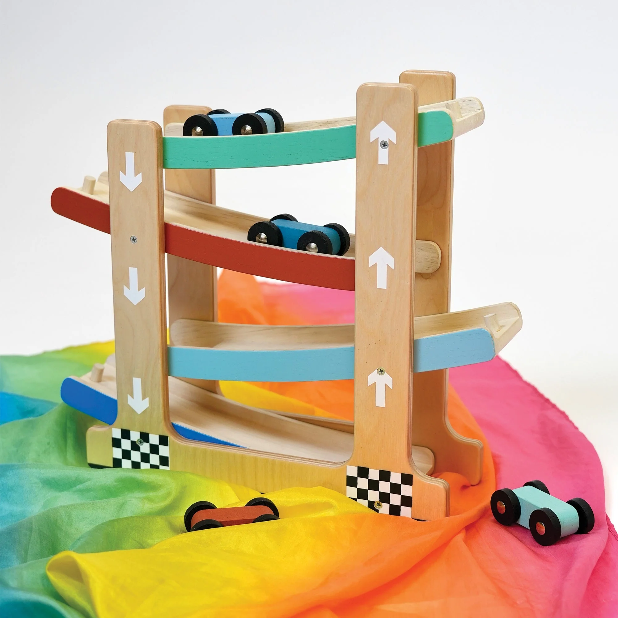 Mentari Wooden Ramp Racer Toy - Image 5