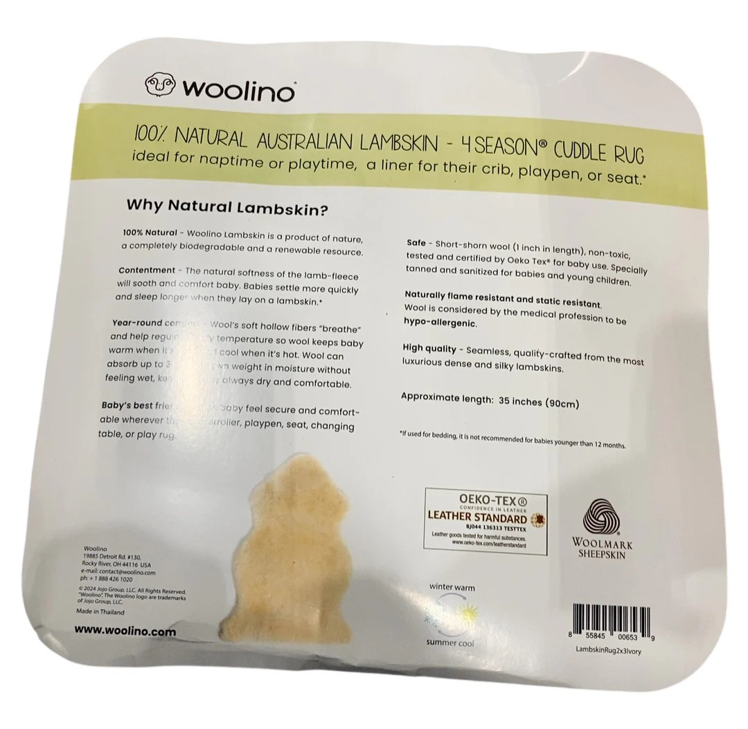 Woolino 100% Natural Australian Lambskin, ivory - Image 4