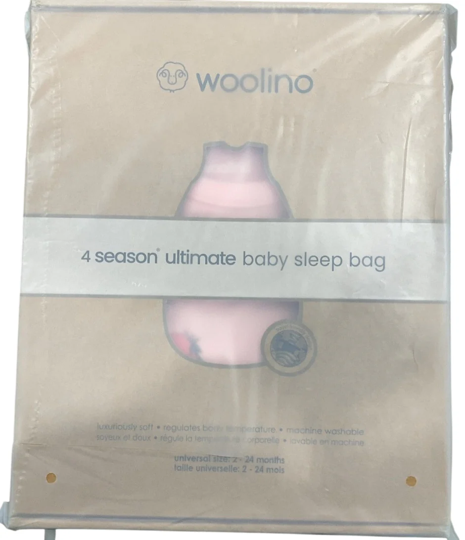 Woolino 4 Seasons Ultimate Sleep Bag, 2-24 months, Baby Strawberry - Image 5
