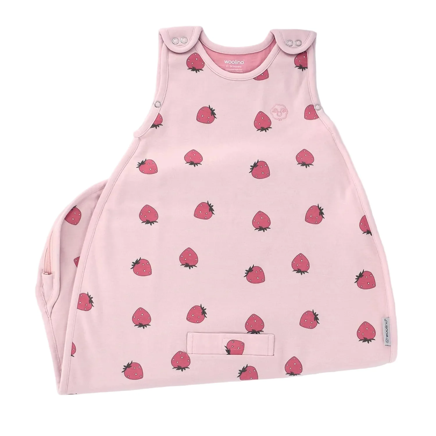 Woolino 4 Seasons Ultimate Sleep Bag, 2-24 months, Baby Strawberry - Image 2