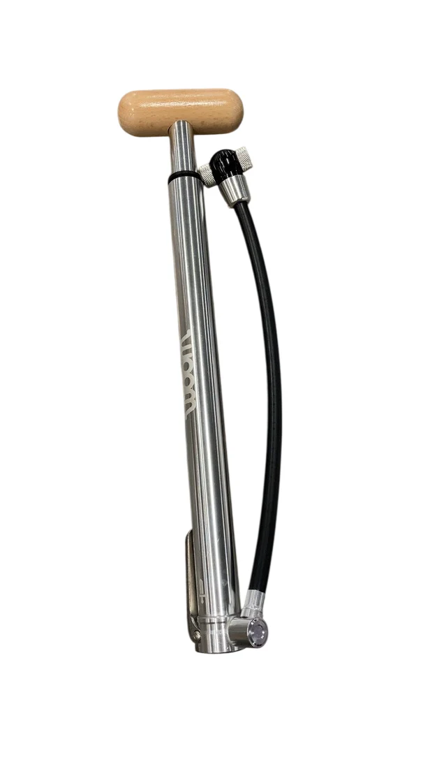 Woom AIRFLO Bike Pump, Aluminum/Wood