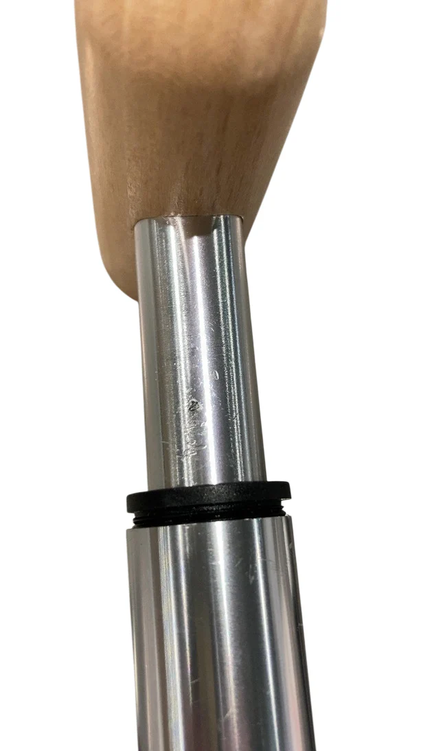 Woom AIRFLO Bike Pump, Aluminum/Wood - Image 3