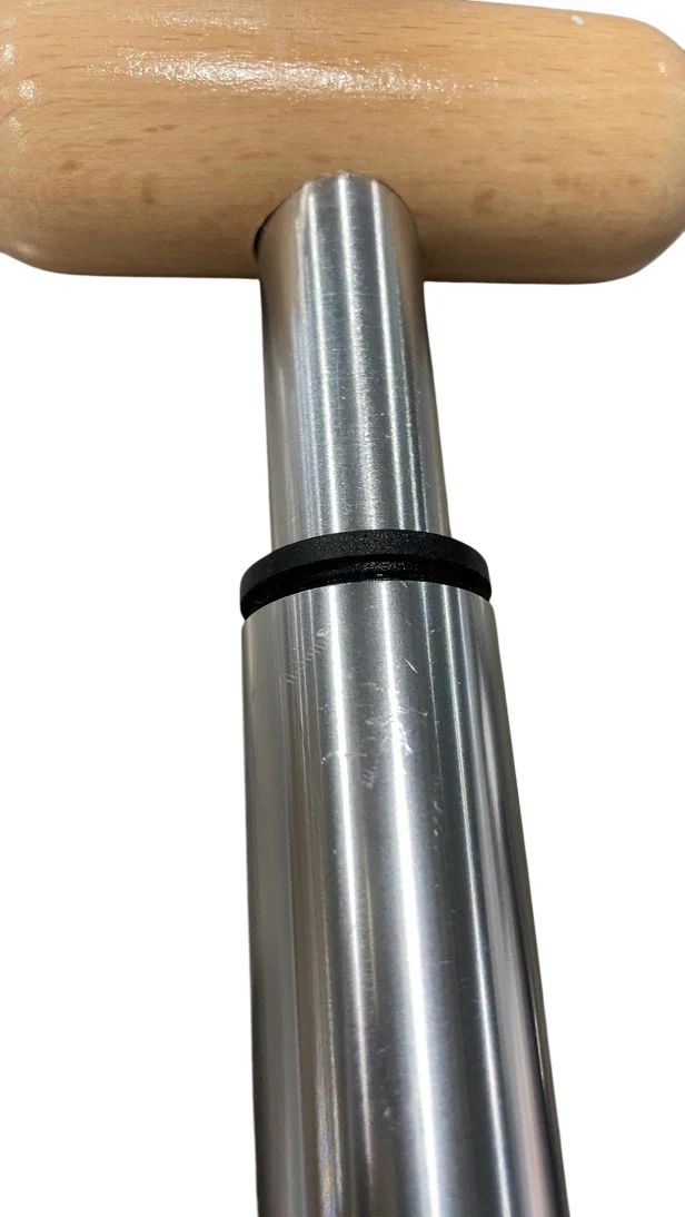 Woom AIRFLO Bike Pump, Aluminum/Wood - Image 4