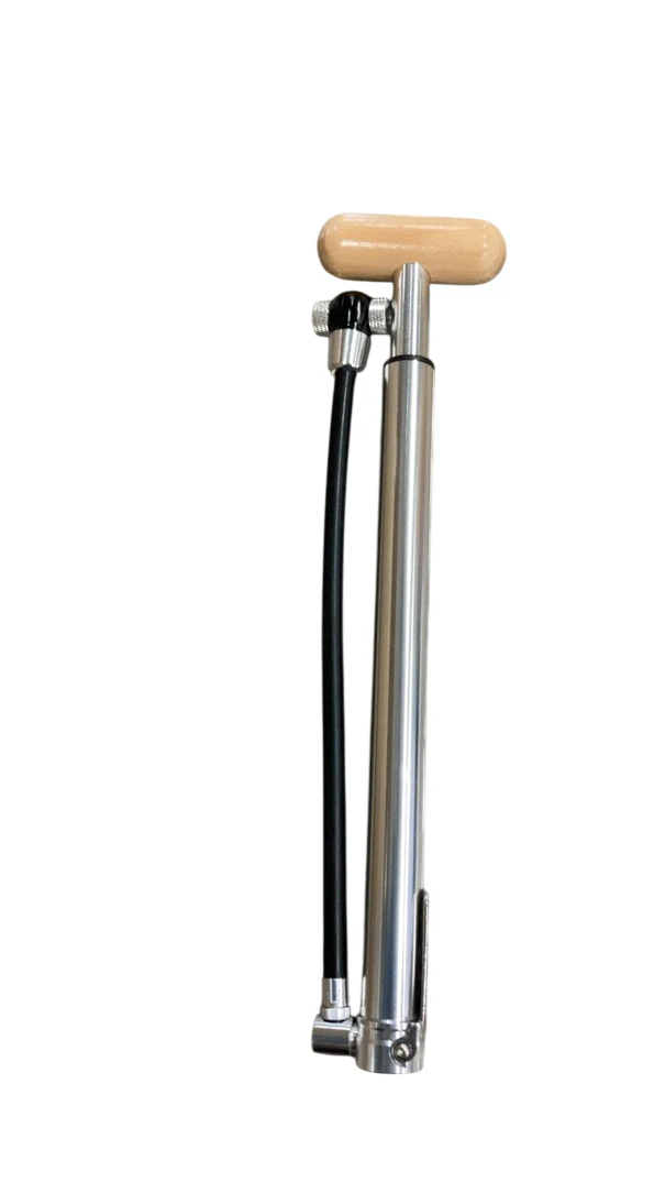 Woom AIRFLO Bike Pump, Aluminum/Wood - Image 2