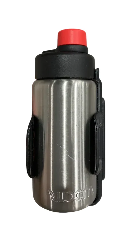 Woom GLUG Stainless Steel Bottle + Bottle Cage, Stainless - Image 2