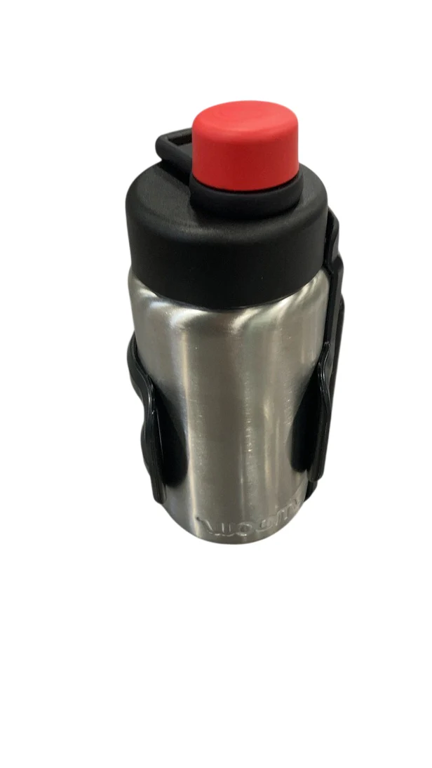 Woom GLUG Stainless Steel Bottle + Bottle Cage, Stainless - Image 2