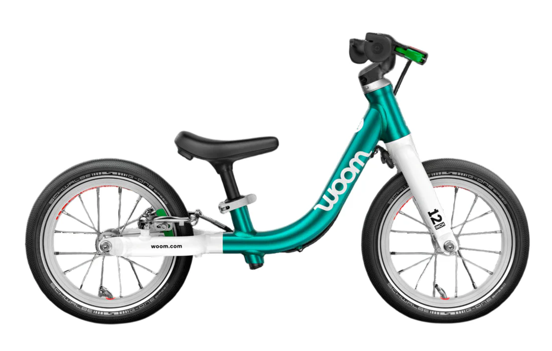 Woom GO 1 Balance Bike, Metallic turquoise